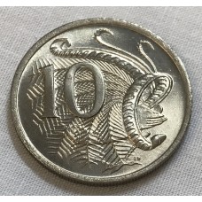 AUSTRALIA 1971 . TEN 10 CENTS COIN . LYREBIRD